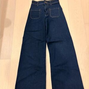 Zara Dark Blue High-Waisted Jeans